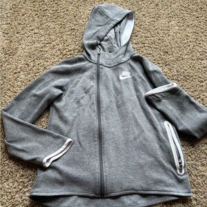 Nike Gray Zip-Up Crop Hoodie XL
